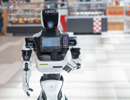 Robot informant in the store